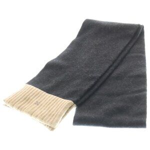 Chanel Cashmere Long Scarf Black Beige
